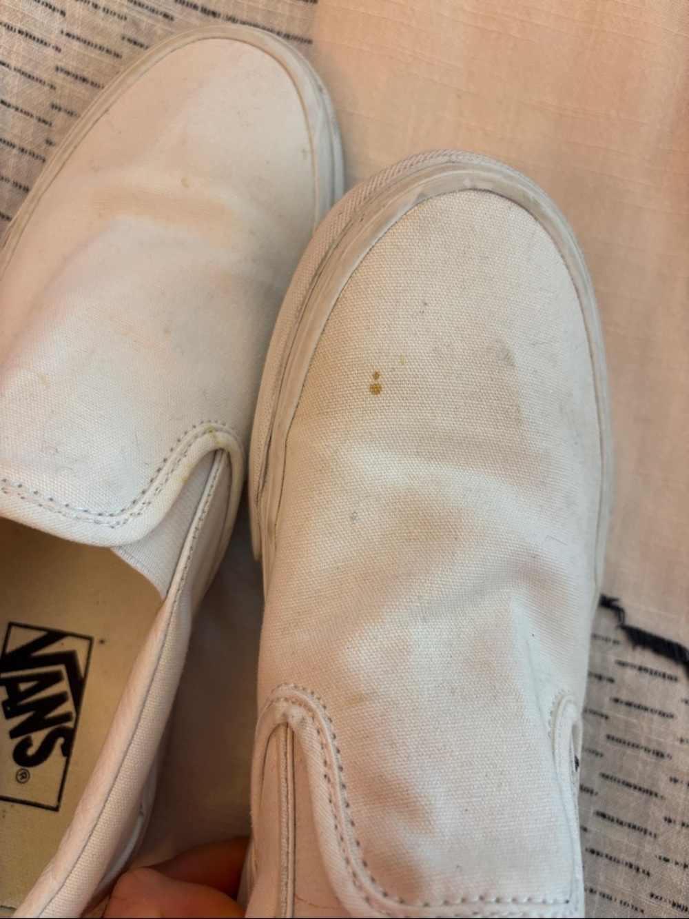 Vans Classic Slip-On Sneakers — White Canvas women’s size 8 - Picture 5 of 5